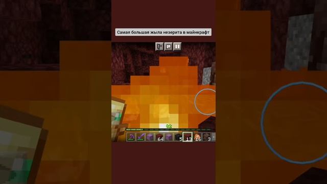 самая большая жила незерита в майнкрафт #minecraft#brawlstars#netherit#bee#nerkinshorts