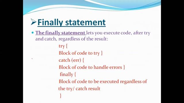 JavaScript Popup Box,Error Handling,Array -Part 5
