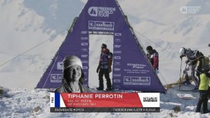 Winning Run Tiphanie Perrotin snowboarding down the Wildseeloder | Freeride
World Tour 2022 - Stopp#