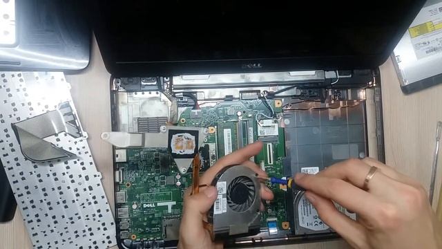 Как разобрать и почистить ноутбук Dell N5040, M5040 смотреть онлайн