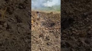 Видео с места падения неопознанного объекта в Калужской области.