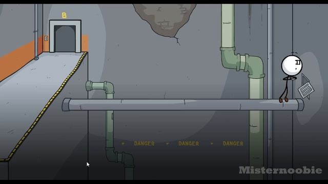 Henry Stickmin - Get the Nailed it! medal achievement, safe landings in Fleeing the Complex guide