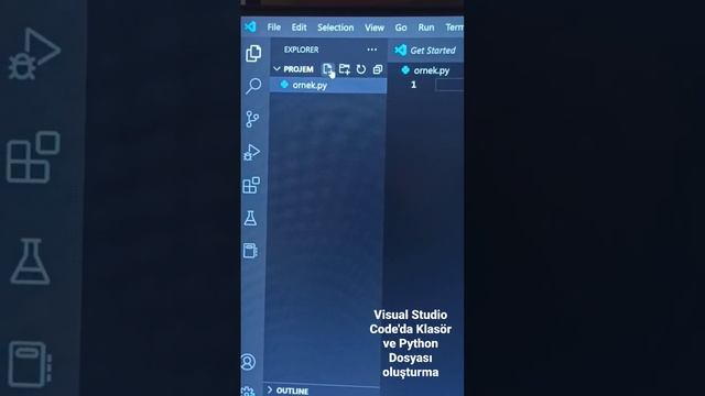 Visual Studio Code'da Klasör ve Python Dosyası oluşturma işlemi #pythondersleri