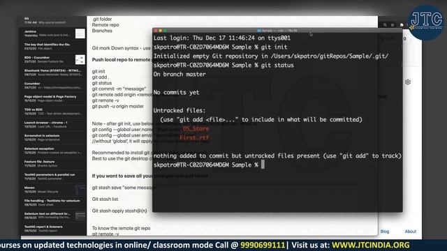 GIT Tutorial For Beginners || GIT Full Course by JTC