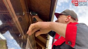 Монтаж мягких окон - деревянная беседка