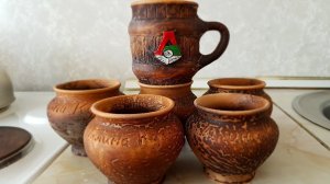 Посылка от гончара Евгения.Именные горшочки Галина кухня и кружка для мужа.