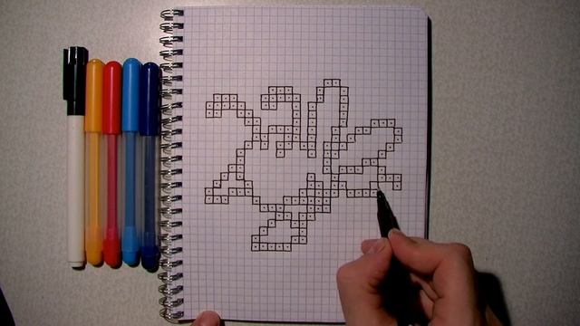 Рисунки по Клеточкам #Пчелка из Покемонов ( Бидрилл ) смотреть онлайн