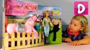 ✿ Кукла и Лошадка для Барби Набор Распаковка Doll and Barbie Horse Unpacking