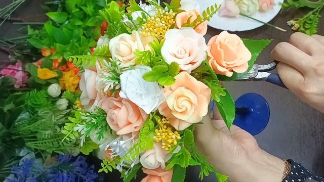 ?Большой букет роз из мыла в бокале? Сборка букета?МК? Мыловарение?