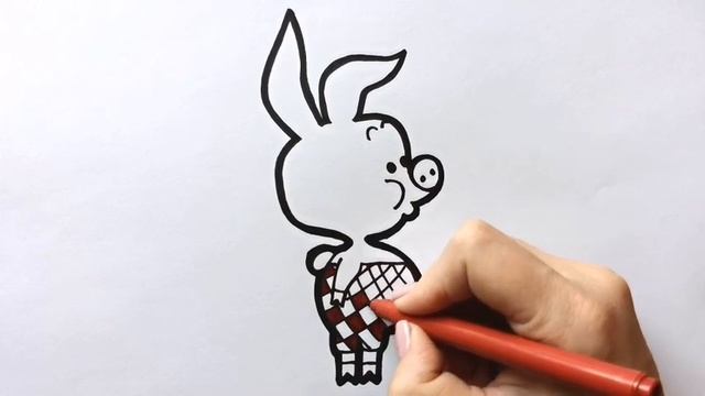 Как нарисовать ПЯТАЧКА / раскраска для детей / Нарисуй Ка смотреть онлайн