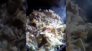 Тушёная  капуста с курицей и грибами?? Вкусно, быстро и просто.