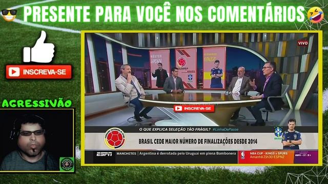 BRASIL 1 VS 2 COLOMBIA - LINHA DE PASSE - ESPN - FERNANDO DINIS ERROU? смотреть онлайн