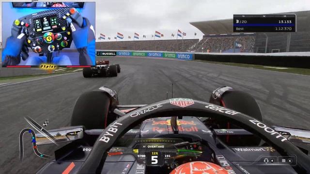Racing RED BULL RB19 with FERRARI Wheel | F1 23 PC Gameplay | Thrustmaster Ferrari SF1000 [4K]
