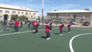 Новая спортивная площадка появилась в селе Рыбниковское. Панорама 4 июня 2024