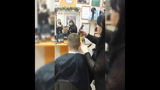 Тимченко Валентина.  Рабочий процесс (мужская стрижка). Тюмень