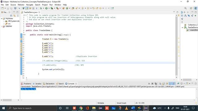 TreeSet  Example | Java Collection Concept | Core JAVA Basic Concepts
