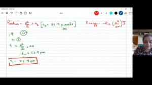 Radius and orbit from Bohr's theory