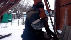 планировочный нож  на ковш трактора ЮМЗ.  completion of the excavator bucket