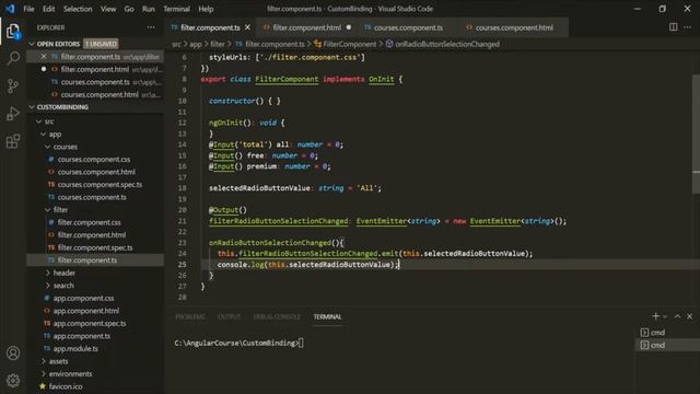 Custom event Binding: @Output Decorator | Data Binding | Angular 12+ смотреть онлайн