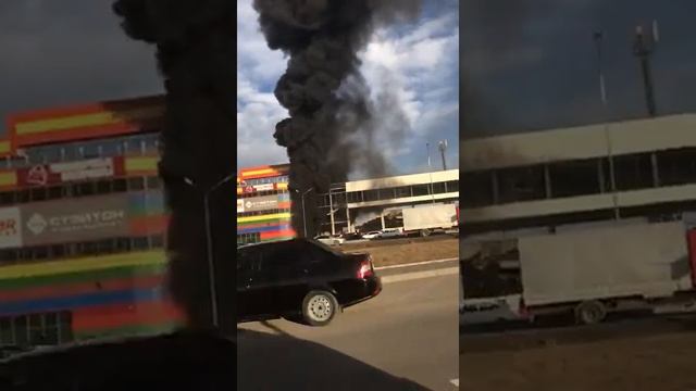 Пожар в тц Алания Молл. г. Владикавказ.