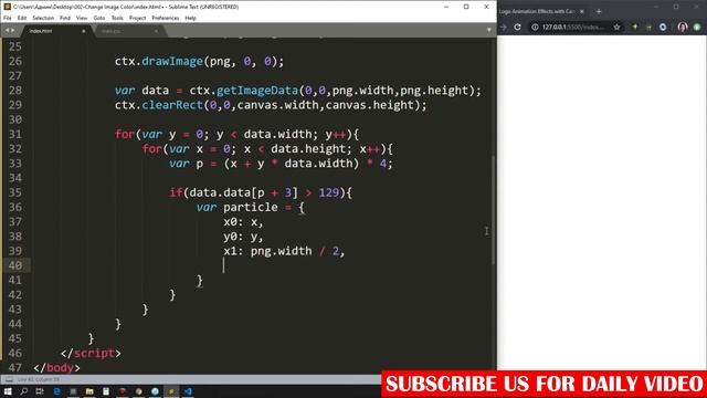 JavaScript & Canvas Logo Animation Effects #Canvas
