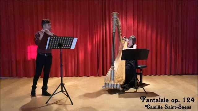 Saint-Saens: Fantaisie for flute and harp op. 124 | Jan Kraner, flute & Magdalena Fürntratt, harp смотреть онлайн