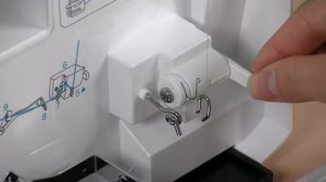 Плоскошовные машины Brother CV3440/3550. Рычажок регулировки натяжения нити на петлителе.