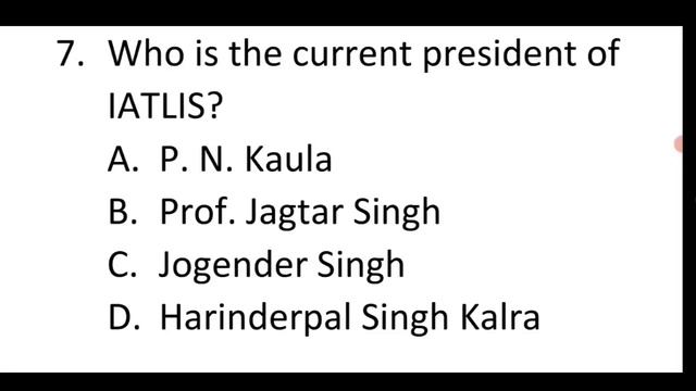 IATLIS : Top most important question with ans by Vipin Bangar