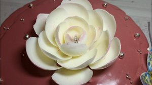 ШОКОЛАДНЫЙ ЦВЕТОК ДЛЯ УКРАШЕНИЯ ТОРТА\\CHOCOLATE FLOWER FOR CAKE DECORATION\\ПИОН