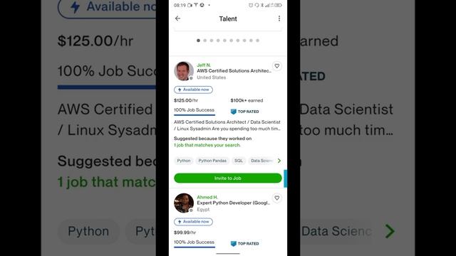 10 Python Freelancers on Upwork Making $60/h and More ... to Len