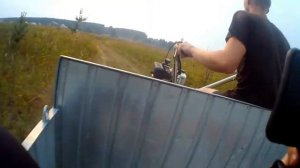 Покатушки по полям на мотоблоке!!!