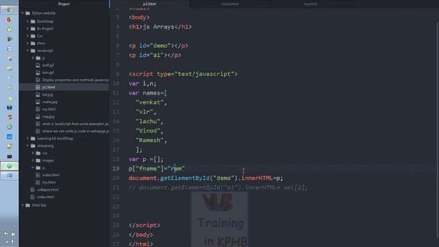 Array Methods and Properties In JavaScript Tutorial  Videos In Telugu 26 Instance Push I Class