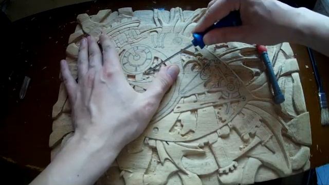 Панно "Рыба". Резьба по дереву. Panel "Fish". Carving.