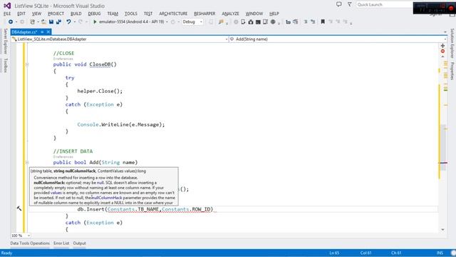 C# Xamarin Android SQLite Database Ep.01 : ListView - INSERT,SELECT,Show смотреть онлайн