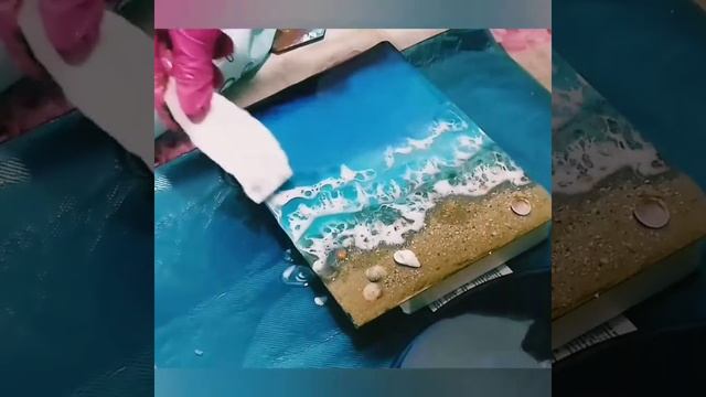 Льем море, делаем волны из эпоксидной смолы! смотреть онлайн