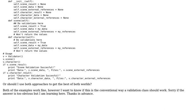 Python Methods: Returning data vs Storing data in attributes