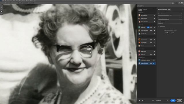 Photo Restoration Filter in Photoshop 2023 смотреть онлайн