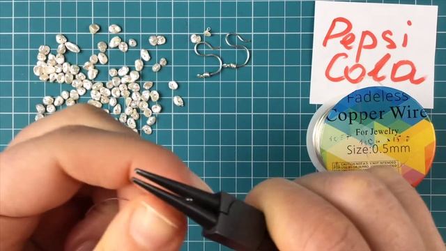 Серьги из проволоки и бусин | Серьги из жемчуга своими руками | Как сделать серьги