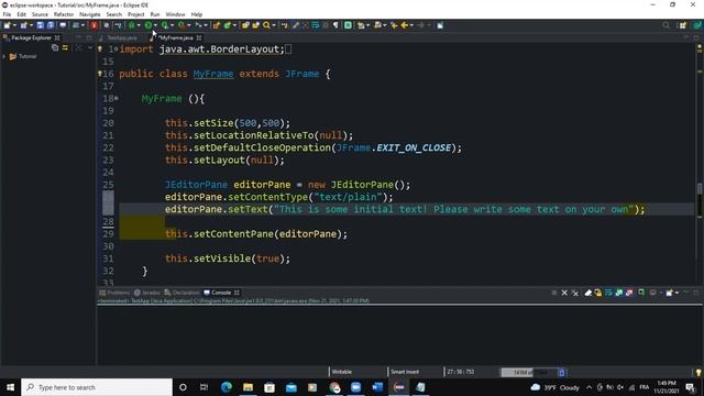 Java GUI Tutorial #64 - Create an EditorPane Using JEditorPane Class In Java GUI Swing