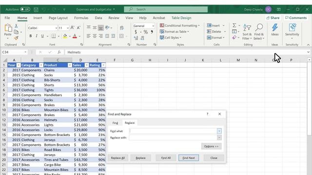 Find or replace text and numbers in Microsoft Excel