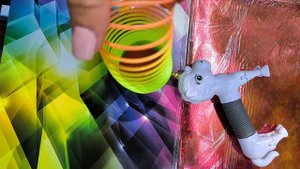Пружинки удлинялки, играем в радугу пружинку и пружинку единорога