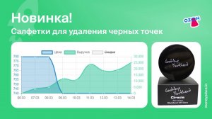 Продажи салфеток для удаления черных точек на Ozon. Анализ маркетплейса