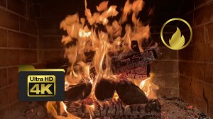🔥 Завораживающее пламя: магия потрескивающего огня в 4K