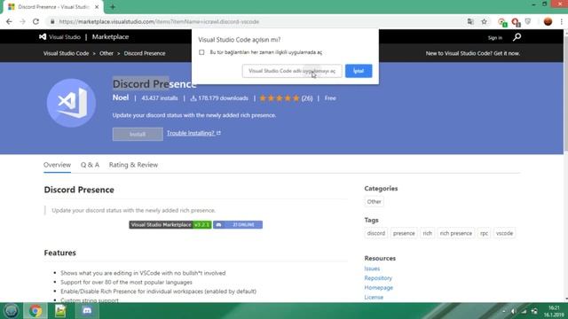 Discord İçin Visual Studio Code Oynuyor Kısmı Nasıl Yapılır? 2022 - Discord Visual Studio Oynuyor смотреть онлайн