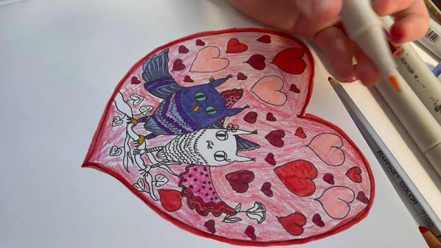 Рисуем Валентинки! #Valentine'sDay #Valentinstag #праздниквлюбленных #деньсвятоговалентина