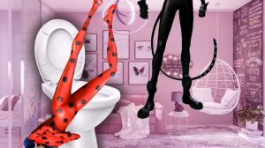 Леди Баг КАКАЕТ в ТУАЛЕТЕ весело. КАКАШКИ Леди Баг. Леди Баг и Супер Кот