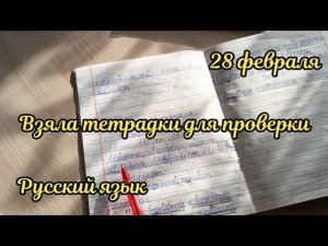 Взяла тетрадки для проверки