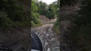 Пересекаем реку Жанэ. Село Возрождение, Геленджикский район, Краснодарский край. Лето 2022 год.
