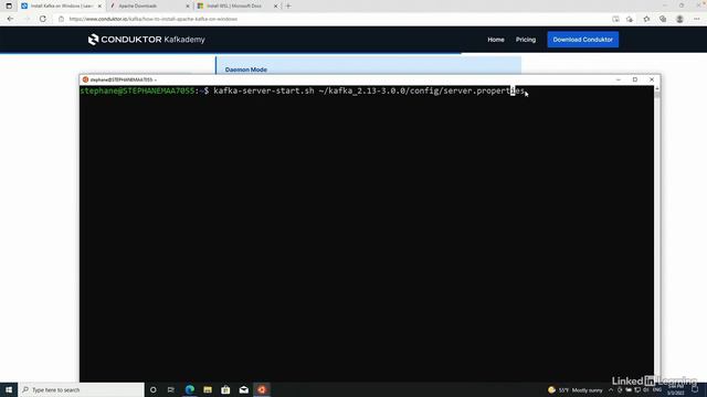 2.9_Windows WSL2_ Start ZooKeeper and Kafka - Starting Kafka смотреть онлайн