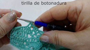 2. Кокетка к платью на 5-6 лет. Крючком. Sottotitoli in spagnolo. Vestido de bebe, gancho, crochet.